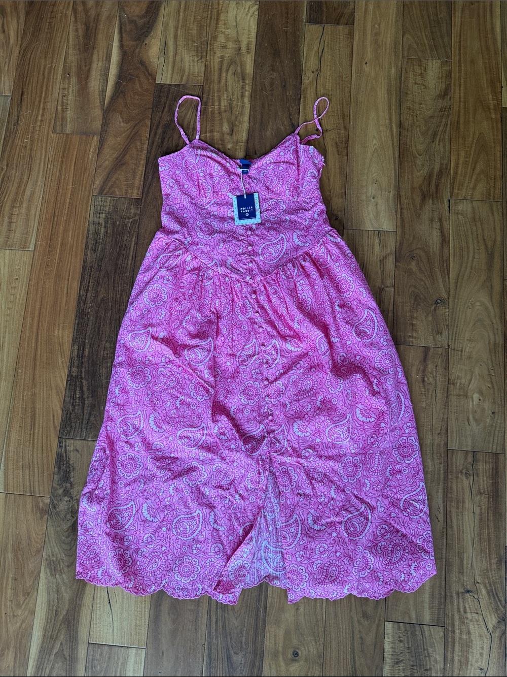 Roller Rabbit Pink Paisley Spaghetti-Strap Dress NWT